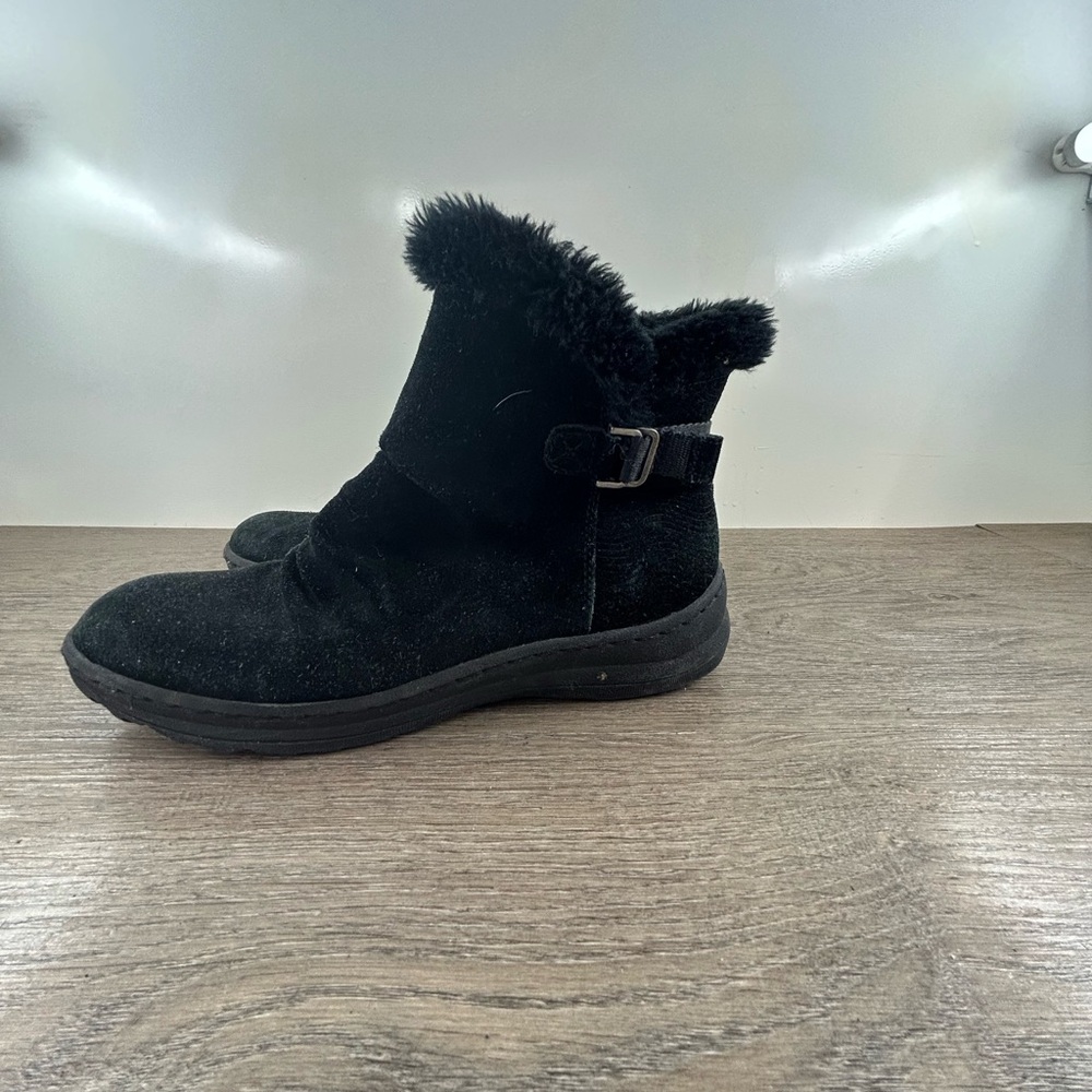 Women's Black Fur-Lined Ankle Boots
